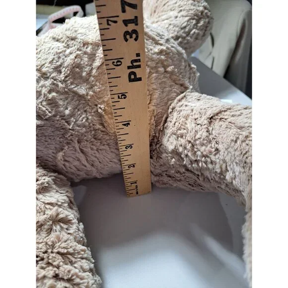 Large UGG Oatmeal Sunny Plush Teddy Bear Red Cable Knit Scarf 16" Toy Stuffed - Picture 12 of 12